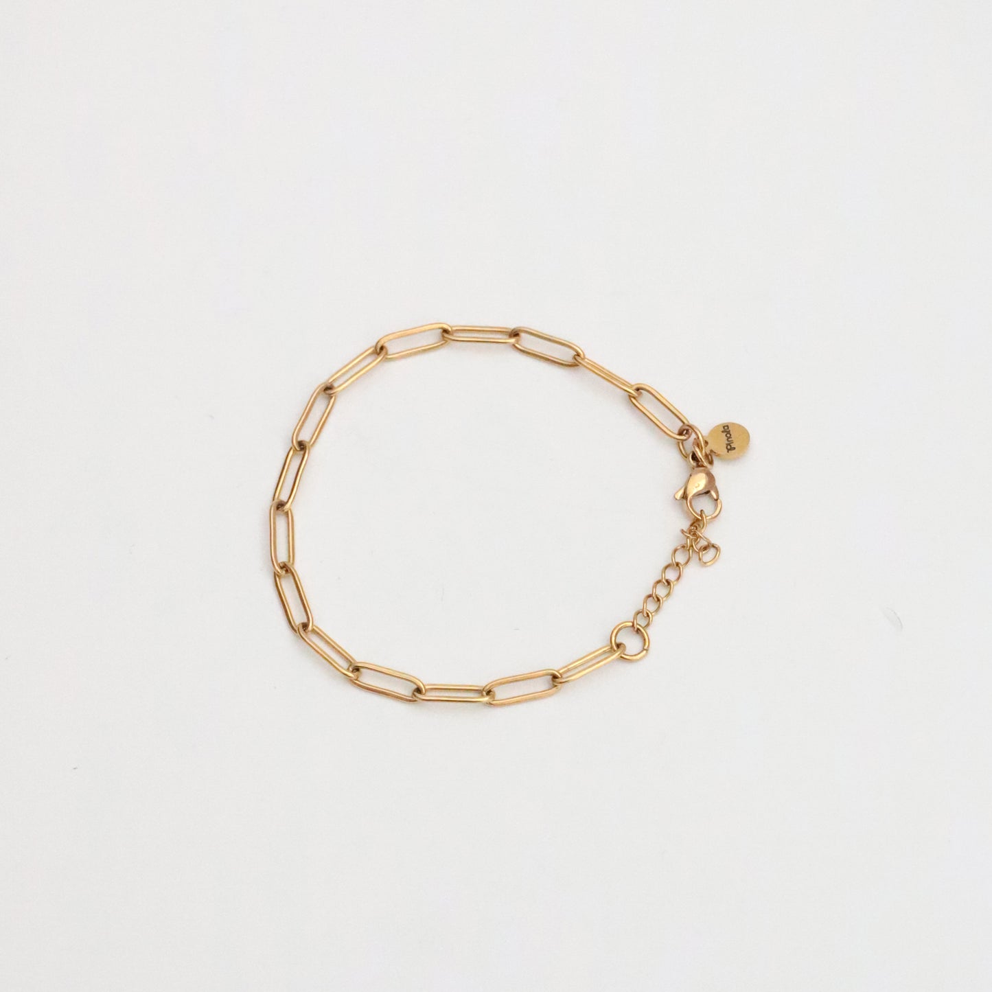 Brazalete dorado eslabones largos (Acero inoxidable)