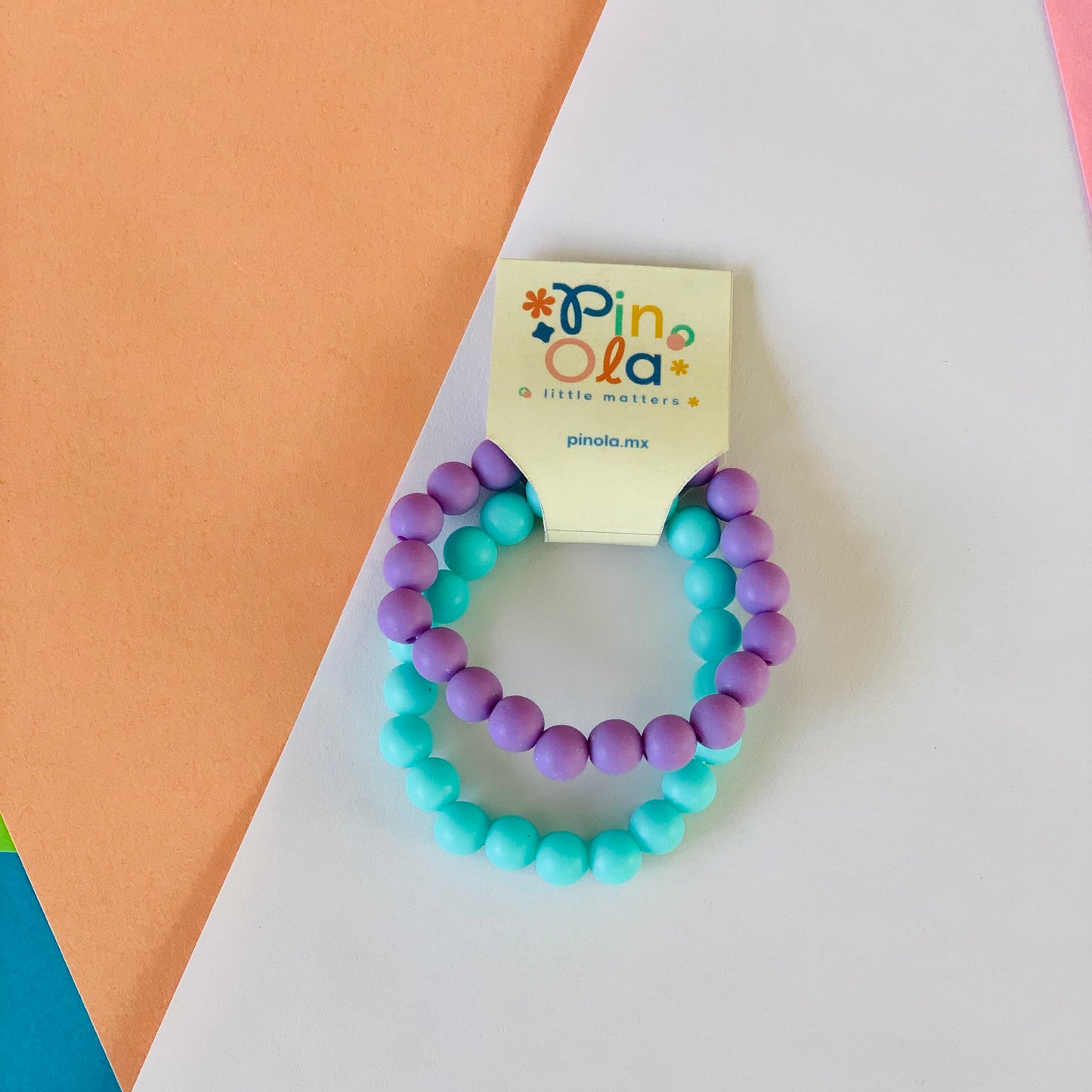 Pulsera mate morada y menta