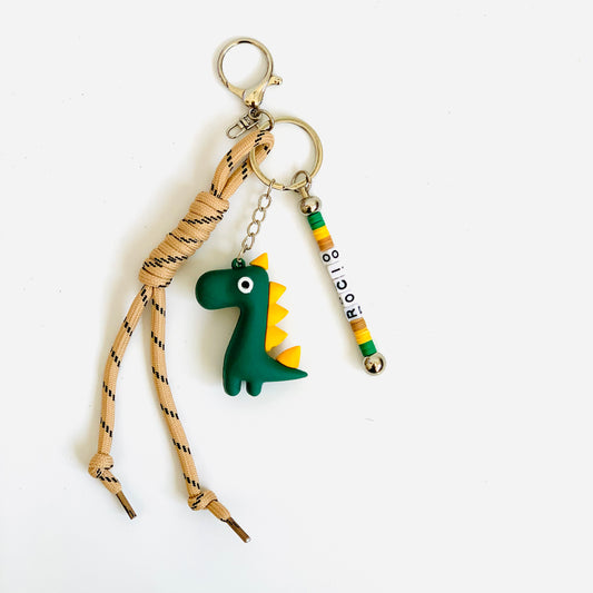 Charm Buddy  Dino verde bandera