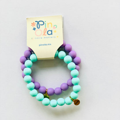 Pulsera mate morada y menta