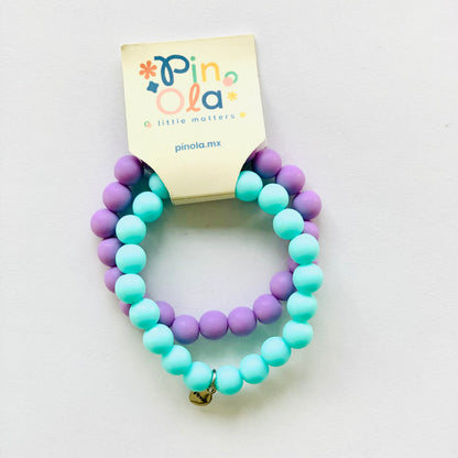 Pulsera mate morada y menta